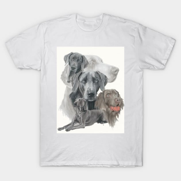 Weimaraner Medley T-Shirt by BarbBarcikKeith